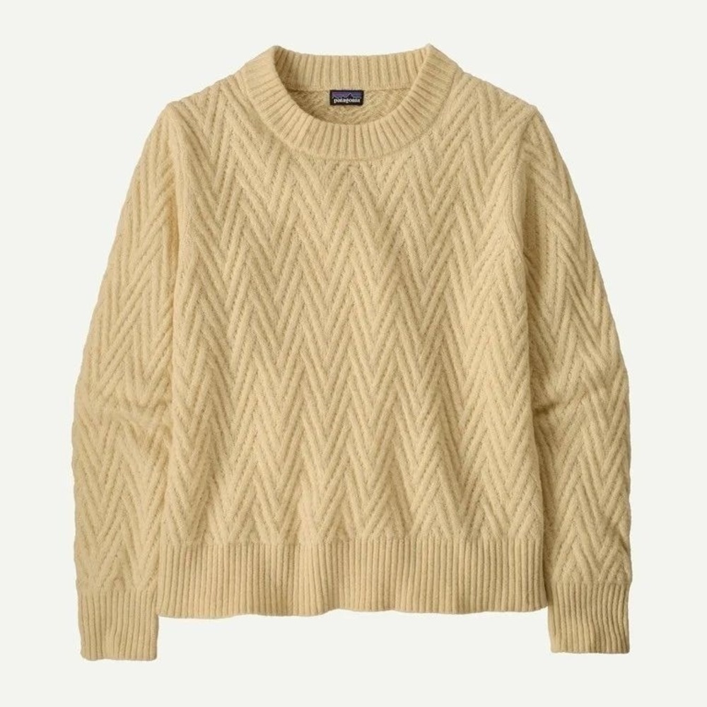 Patagonia Women's Recycled Wool-Blend Crewneck Sweater Chevron Medium NWT - Picture 2 of 7
